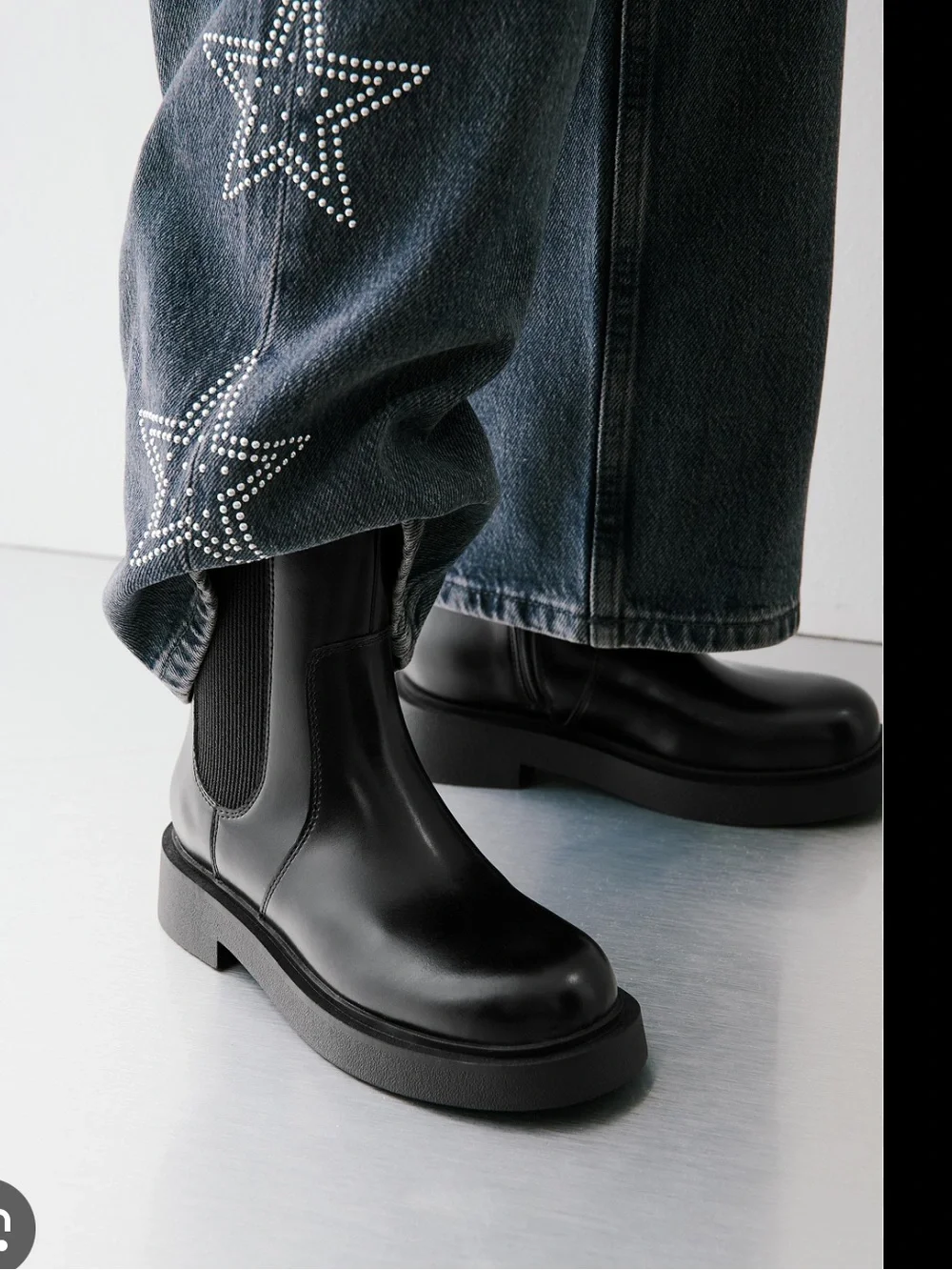 Zara Black Men Chunky Chelsea Ankle Boot